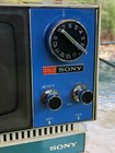 Vintage Sony Mini Space Age Portable Black White Tv