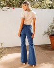 Wide Leg Jeans For Women Trendy High Waisted Flare Stretchy Bell Bottom Denim Xl