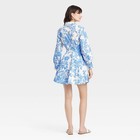 Women s Long Sleeve Mini Shirtdress - A New Day