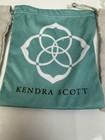 Kendra Scott Jewelry Pouch Dustbag Turquoise Blue cloth Signature Pattern Logo 3