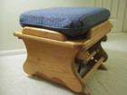 Upholstered Reversible Blue Ottoman Footstool Rocker Glider Baby Nursery Nice 