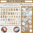 230 Pcs Vintage Journaling Scrapbooking Supplies Scrapbook Stickers Paper 