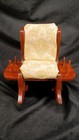 Vintage Wooden Hand Made Rocking Chair Pin Cushion Holder Thread Holder