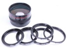 Vivitar 0 5x Wide Angle Video Lens Conversion 46mm 49mm 52mm Filter Adapter Set