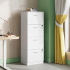 White  Wood Storage Organizer For Home Office  Vertical Filing Cabinet For
