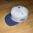 Vintage Bud Light Bl Anheuser Busch Blue Gray Usa Made Snapback Hat Beer Euc Vg