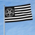 Satanic American Flag 3x5 Feet Vivid Color And Uv Fade Resistant Decor Banner   
