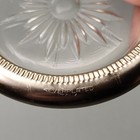 Set Of 4 Vintage Leonard Silverplate Crystal Glass Coaster Or Ashtray  4  