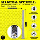 Poultry Netting 6 Ft X 100 Ft Galvanized Chicken Wire 2 Inch Metal Mesh Fence