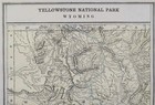 Vintage 1891 Yellowstone Park Map 11 x14    Antique Original Old Faithful Geyser