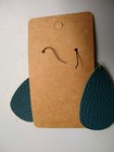 1-pair Vintage Leather Drop Earrings - Blue