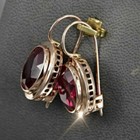 925 Silver Plated Ear Hook Drop Dangle Earrings Cubic Zirconia  Simulated