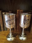 James W Tufts Antique Victorian Pair Of Silverplated Goblets 