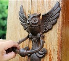 Beautiful   Unusual Large Rustic Vintage Style Cast Iron  owl  Door Knocker 