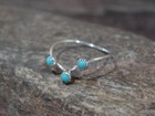 Native American Sterling Silver Turquoise Ring By Yazzie - Size 7