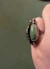 Vintage Navajo Sterling Silver Ring With A Green Turquoise Stone