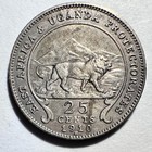 1910-h British East Africa 25 Cents  Xf Silver Uncommon Type 