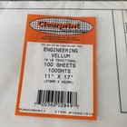 Clearprint 1000h Vellum Sheets  11  X 17     100  Cotton  100 Sheets