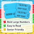 2000 Pcs  1000 Pairs  50 50 Raffle Tickets  Large Bold Numbers Double Tickets