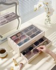 Hard Eyeglass Case Faux Leather Dustproof Soft Lining Clear Window
