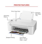 Pixma Ts3722 Wireless All In One Home Printer With Scanner And Copier  New
