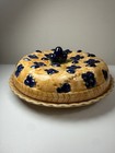 Vintage 1950s Norcrest Blueberry Pie Keeper Ceramic Covered Dish Mcm Rare