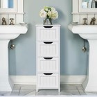 Wood Chest 4 Drawer Cabinet Dresser Storage Organizer Cabinet Bedroom Furniture