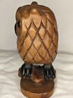9  Wooden Handmade Owl Statue Figurine Art Home Decor Sculpture Wood Hand Carved