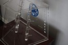 Used Rare Acrylic Spyderco Display Stand 14 5  By 17  By 11  At The Widest Point
