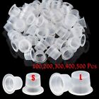 100-500pcs Tattoo Supplies Plastic Ink Cups Pigment Caps Vari Large Medium Small