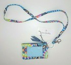 Vera Bradley Zip Id Case And Lanyard Set Sunny Medallion 1 Piece