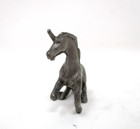 Pewter Unicorn Miniature Figurine 1 25  Tall Vintage Fantasy