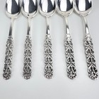 Vintage Norwegian Brodrene Lohne 830s Silver Demitasse Spoons Set Of 5