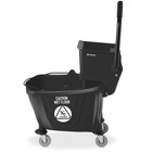 33 Quart Commercial Mop Bucket With Side Press Wringer  Black