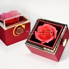 Rotating Flower Rose Gift Box Creative Jewelry Packaging Box Valentine s Gift Wo