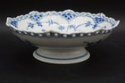 Royal Copenhagen 1023 Blue Fluted Full Lace Footed Pedestal Candy Dish