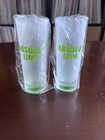 Absolut Lime Shot Glasses Frosted Glass Vodka Shooter Shot Glass - Set Of 2