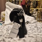 Authentic Coach Tabby 26     Black Quilted Leather Crystal Rivet Shoulder crossbod