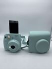 Fujifilm Instax Mini 9 Instant Film Camera With Carrying Case - Mint Green - Euc