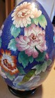 Antique Japanese Cloisonne Large Eggs Enamel Paint Over Brass
