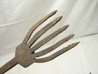 Antique 5-tine Fish Eel Frog Gig Tool Spear Head Hand Forged Fishing Tool Fork B
