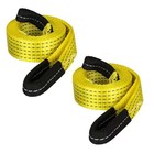 2 Pack 6  X 2  Lifting Sling Straps  6 Feet Heavy Duty Lift Rigging Strap Tree 