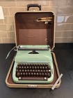 Vtg Optima Elite Typewriter - Pistachio Green W brown Keys 1957 -great Condition