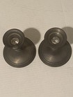 Web Pewter Weighted Candlesticks Pair Vintage 4   