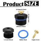 Kittmip 30 Pcs Sprinkler Nozzle 1 2 Inch Garden Misting Nozzles Black 