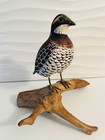 Original Harry Ross Signed Handcarved And Painted Quail Vintage 1960s