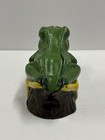 Vintage 2 Frogs Cast Iron Mechanical Frog Coin Bank No Stopper