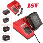 For Milwaukee For M18 18v Battery Charger 48-59-1812 Lithium 1860 48-11-1860 Usa