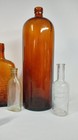 Pharmacy Apothecary Rare Vintage Lot Glass Bottles Amber Clear Antique 18-1900s