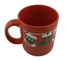 Vintage Waechtersbach Red Christmas Mug With Green   White Stockings Germany 4 